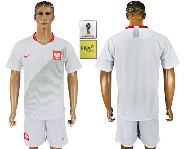 Poland Home 2018 FIFA World Cup Men's Customized Jersey