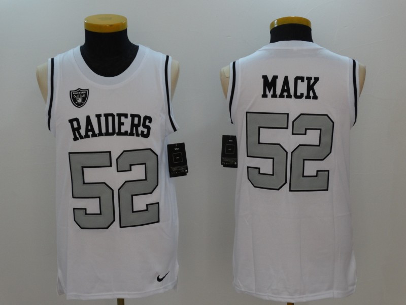 Raiders 52 Khalil Mack White Color Rush Men's Tank Top