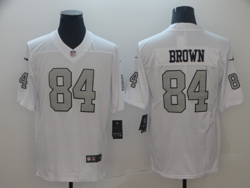 Raiders 84 Antonio Brown White Color Rush Limited Jersey