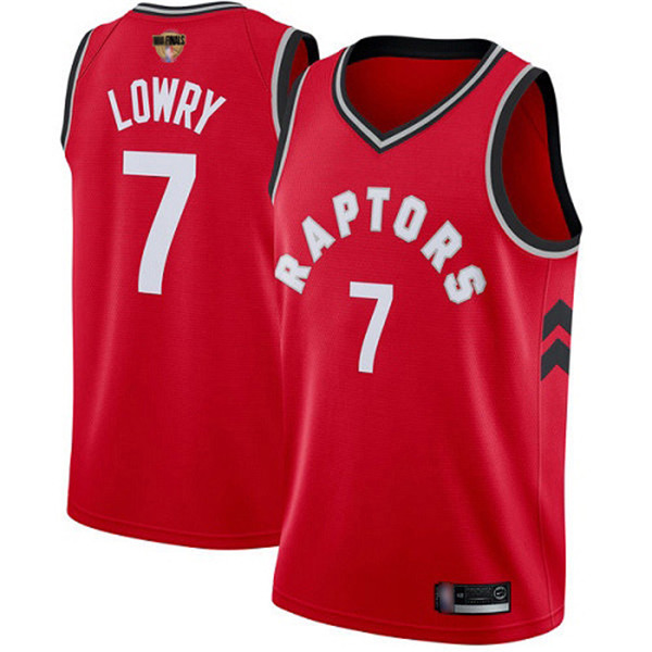 Raptors #7 Kyle Lowry Red 2019 Finals Bound Basketball Swingman Icon Edition Jersey