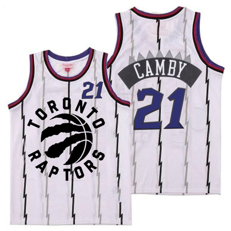 Raptors 21 Marcus Camby White Retro Jersey