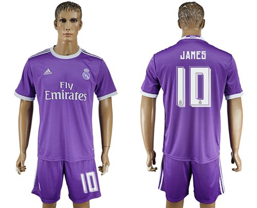 Real Madrid 10 James Away Soccer Club Jersey