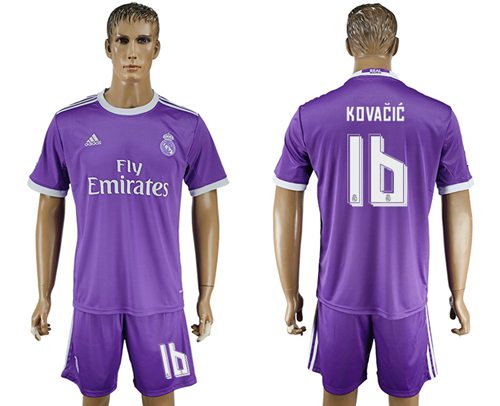 Real Madrid 16 Kovacic Away Soccer Club Jersey
