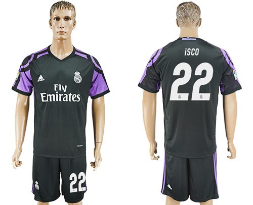 Real Madrid 22 Isco Sec Away Soccer Club Jersey