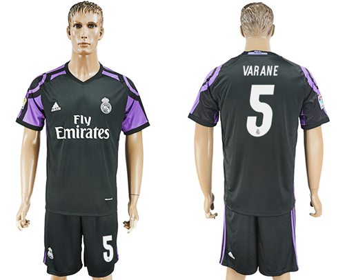 Real Madrid 5 Varane Sec Away Soccer Club Jersey
