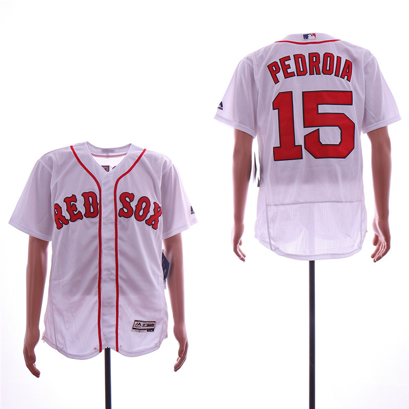 Red Sox 15 Dustin Pedroia White Flexbase Jersey