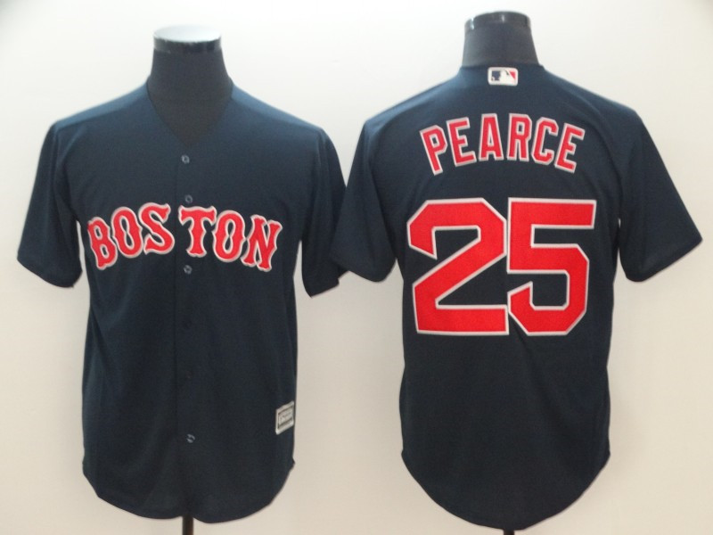 Red Sox 25 Steve Pearce Navy Cool Base Jersey