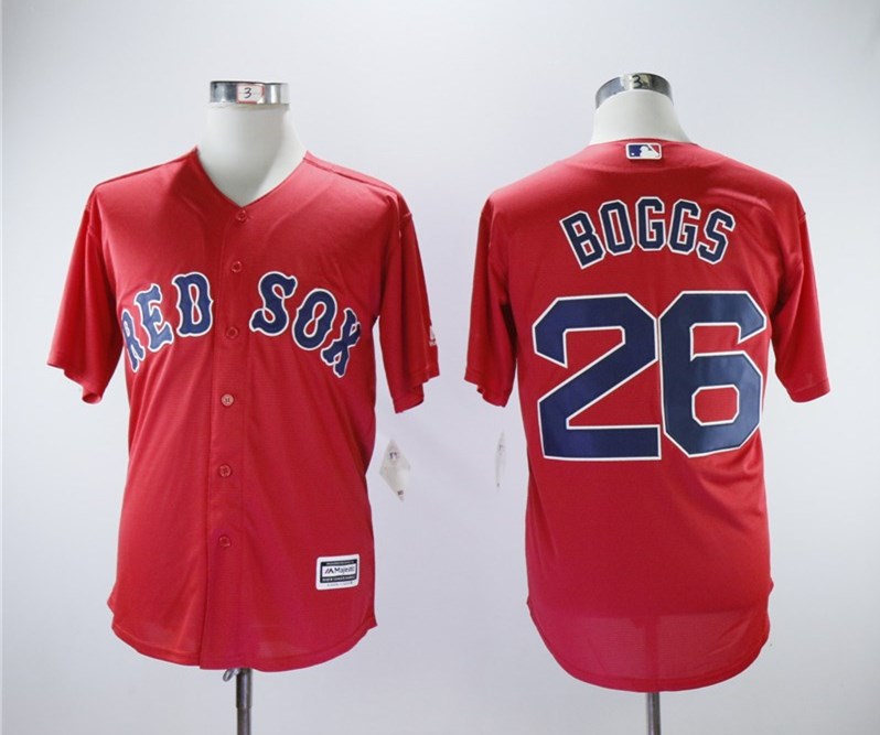 Red Sox 26 Wade Boggs Red Cool Base Jersey