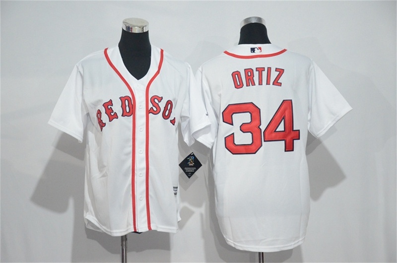 Red Sox 34 David Ortiz White Youth Fashion Stitched MLB Jersey