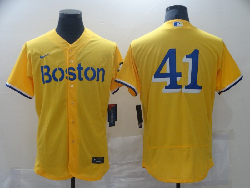 Red Sox 42 Gold Nike 2021 City Connect Replica Player Flexbase Jersey
