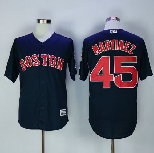 Red Sox 45 Pedro Martinez Navy Blue New Cool Base Stitched MLB Jersey