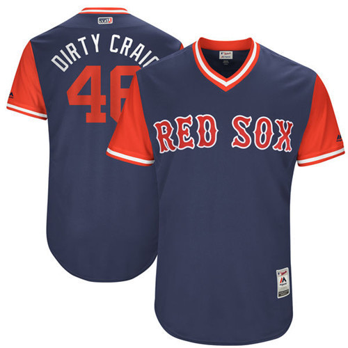 Red Sox 46 Craig Kimbrel Dirty Craig Majestic Navy 2017 Players Weekend Jersey