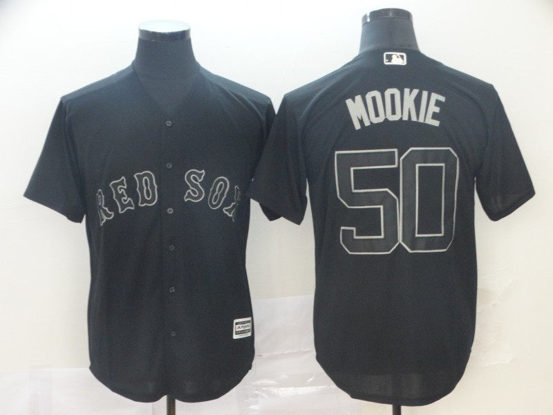 Red Sox 50 Mookie Betts Mookie Black 2019 Players' Weekend Player Jersey