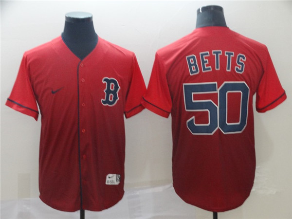 Red Sox 50 Mookie Betts Red Drift Fashion Jersey