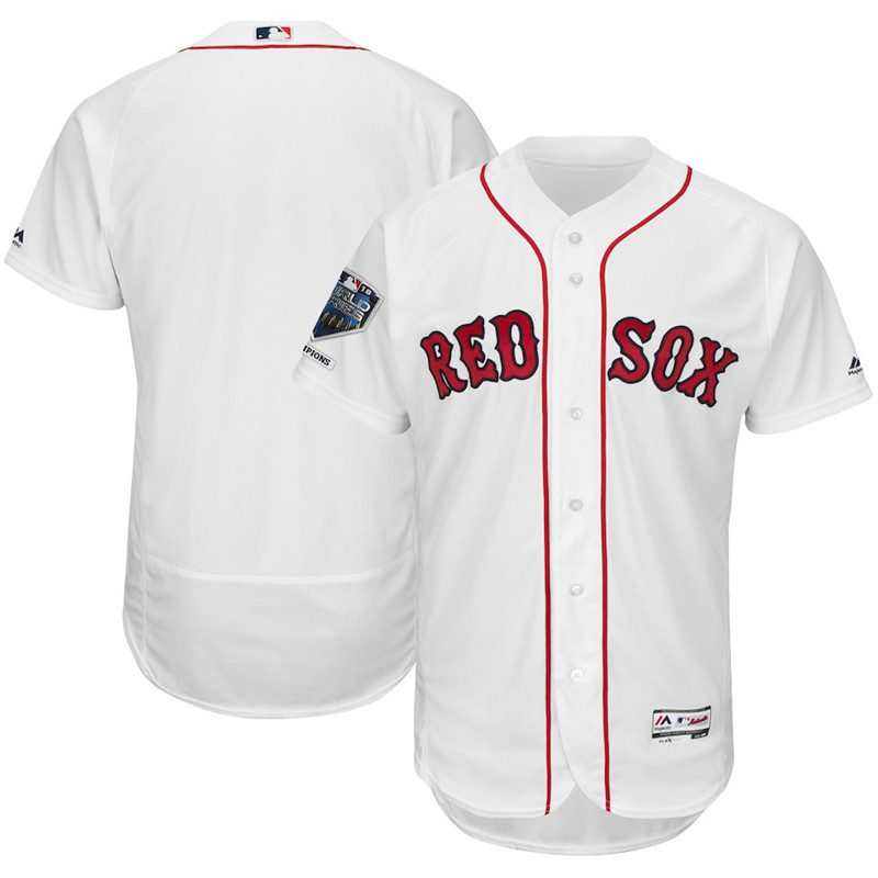 Red Sox Blank White 2018 World Series Champions Home Flexbase Team Jersey