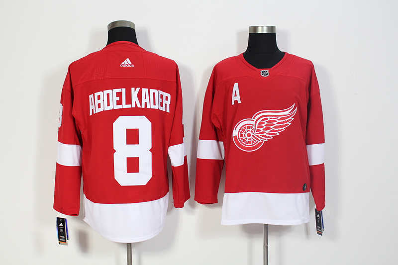 Red Wings 8 Justin Abdelkader Red  Jersey