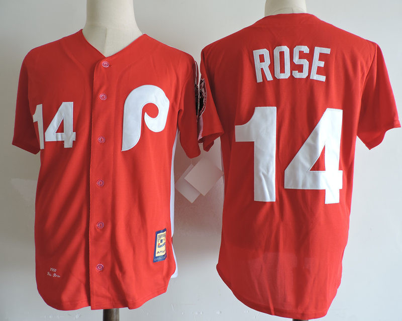 Reds 14 Pete Rose Red Cooperstown Collection Jersey
