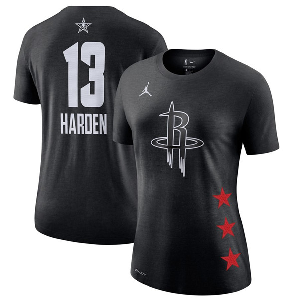Rockets 13 James Harden Black 2019 NBA All Star Game Women's T Shirt