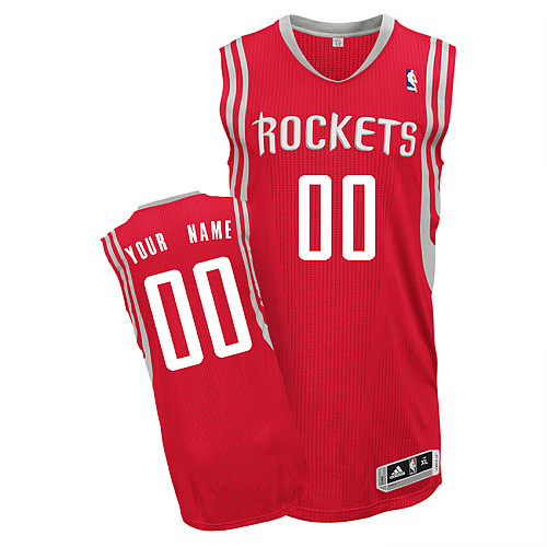 Rockets Personalized Authentic Red NBA Jersey