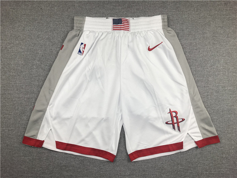 Rockets White Nike City Edition Swingman Shorts