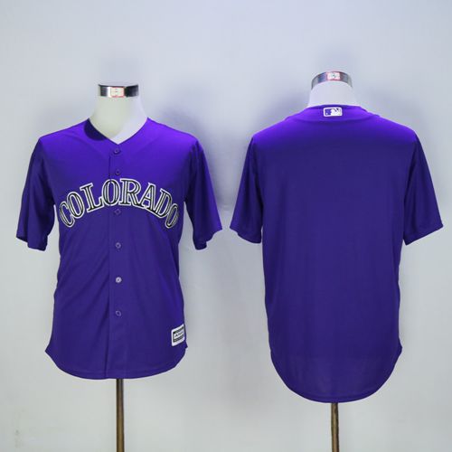 Rockies Blank Purple New Cool Base Stitched MLB Jersey
