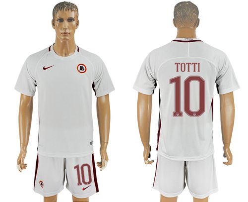 Roma 10 Totti Away Soccer Club Jersey