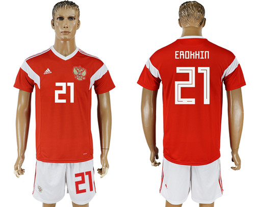 Russia 21 EROKHIN Home 2018 FIFA World Cup Soccer Jersey