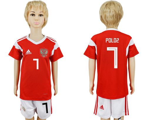 Russia 7 POLOZ Youth 2018 FIFA World Cup Soccer Jersey