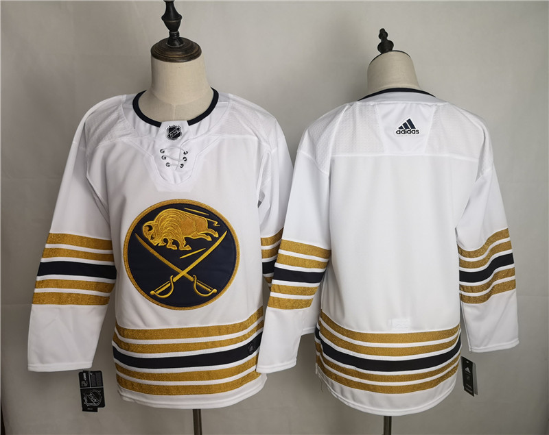 Sabres Blank White 50th anniversary Adidas Jersey