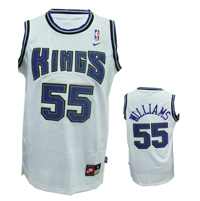 Sacramento Kings 55 WILLIAMS White NBA jerseys