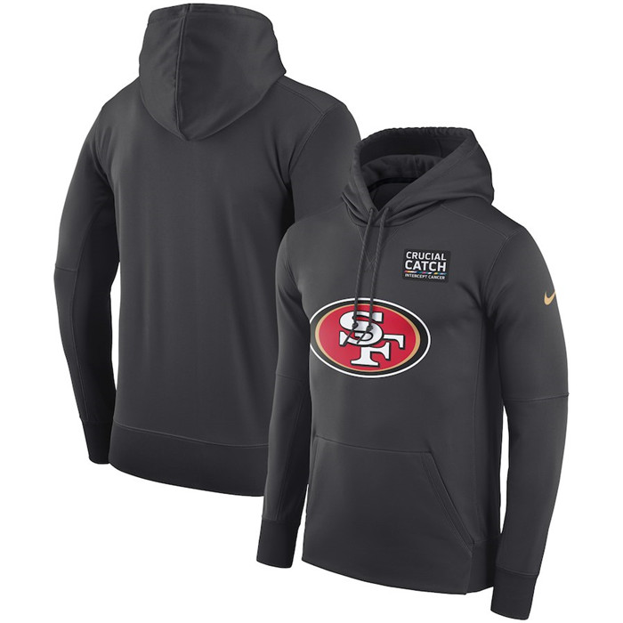 San Francisco 49ers Anthracite  Crucial Catch Performance Hoodie