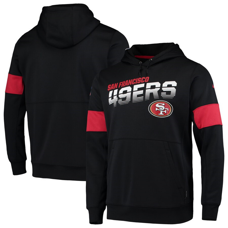 San Francisco 49ers Nike Sideline Team Logo Performance Pullover Hoodie Black