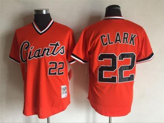 San Francisco Giants Mens Jerseys 22 Clark Throwback Baseball Jerseys