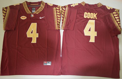 Seminoles 4 Dalvin Cook Red Stitched NCAA Jersey