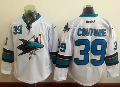 Sharks 39 Logan Couture White Stitched NHL Jersey