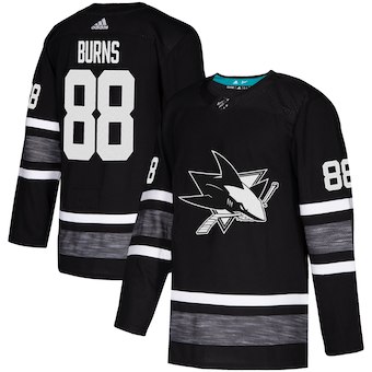 Sharks 88 Brent Burns Black 2019 NHL All Star Game  Jersey