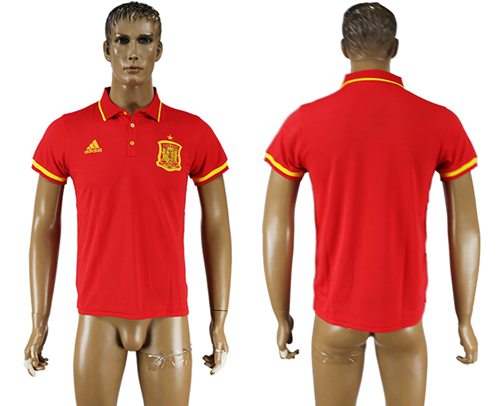 Spain Blank Red Polo Shirt