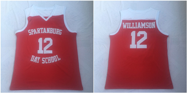 Spartanburg Griffins 12 Zion Williamson Red High School Basketball Jersey