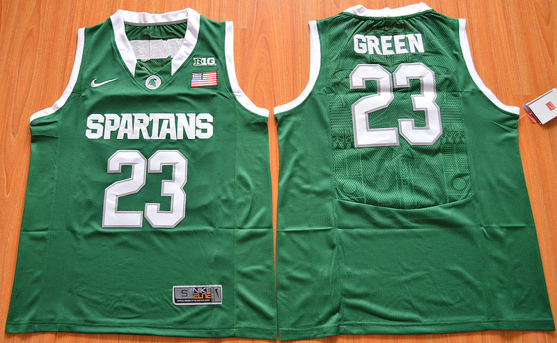 Spartans 23 Draymond Green Green Authentic Basketball Stitched NCAA Jersey