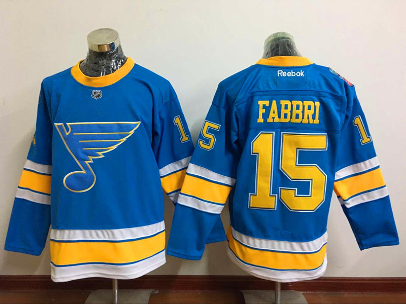 St Louis Blues 15 Robby Fabbri Authentic Blue 2017 Winter Classic NHL Jersey