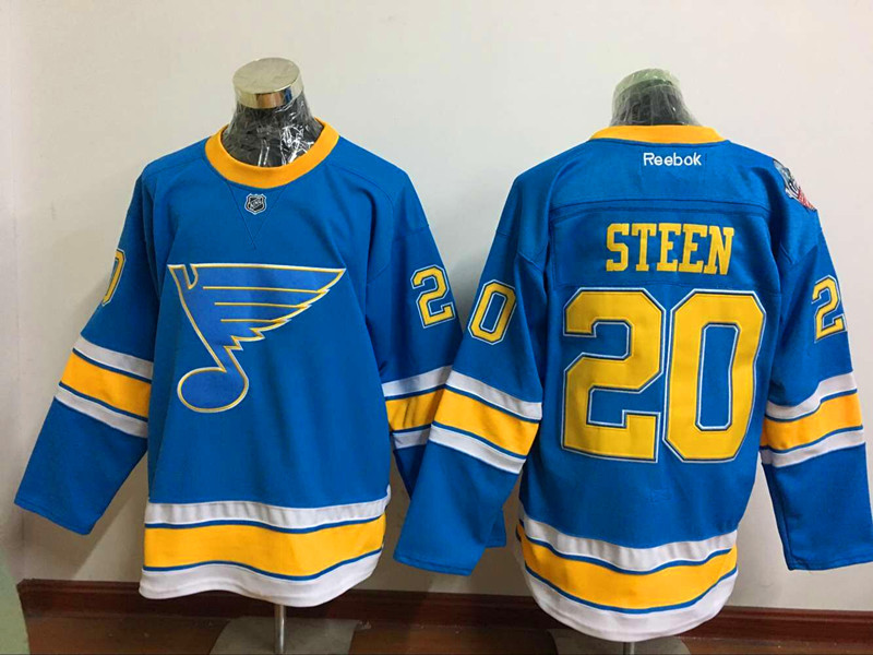 St Louis Blues 20 Alexander Steen Authentic Blue 2017 Winter Classic NHL Jersey