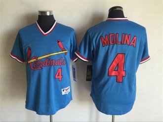 St. Louis Cardinals Mens Jerseys 4 Yadier Molina Throwback Baseball Jersey