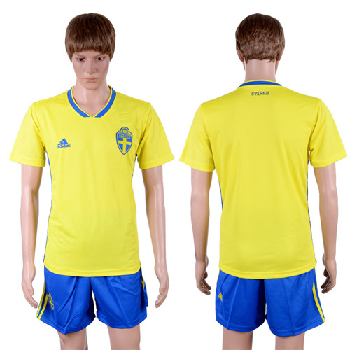 Sweden Home 2018 FIFA World Cup Soccer Jersey