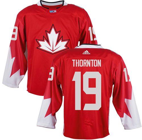Team Canada 19 Joe Thornton Red 2016 World Cup Stitched NHL Jersey
