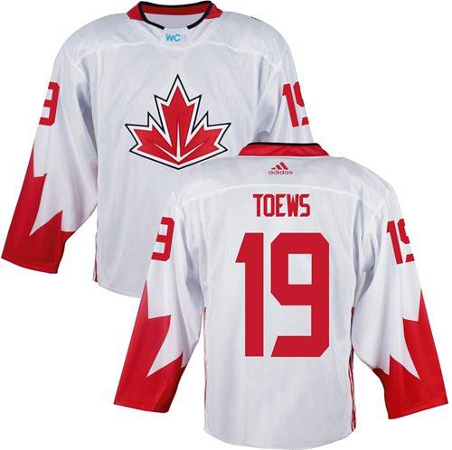 Team Canada 19 Jonathan Toews White 2016 World Cup Stitched NHL Jersey