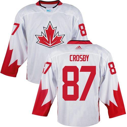 Team Canada 87 Sidney Crosby White 2016 World Cup Stitched NHL Jersey