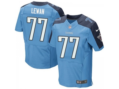 Tennessee Titans 77 Taylor Lewan Light Blue Elite NFL Jersey