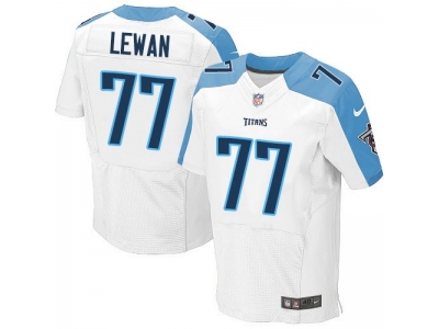 Tennessee Titans 77 Taylor Lewan White Elite NFL Jersey
