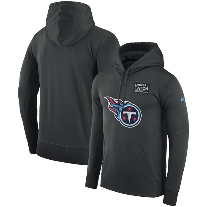 Tennessee Titans Anthracite  Crucial Catch Performance Hoodie