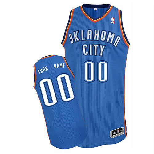 Thunder Personalized Authentic Blue NBA Jersey
